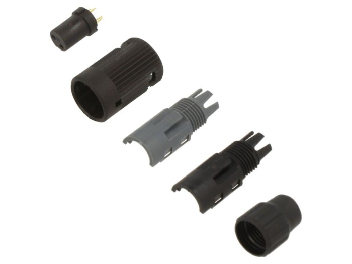 Conector mamă circular 2 pini, lipire