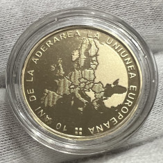 50 Bani 2017 PROOF, Alama, Romania, 10 Ani de la Aderarea la UE