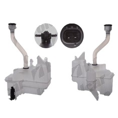 Rezervor spalator parbriz Toyota Prius, 01.2016-, cu stergator luneta; Fara senzor nivel lichid, Gat de umplere cu capac, cu washerpump, Aftermarket