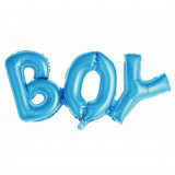 Balon folie inscriptie Boy pentru petreceri, albastru 71 cm