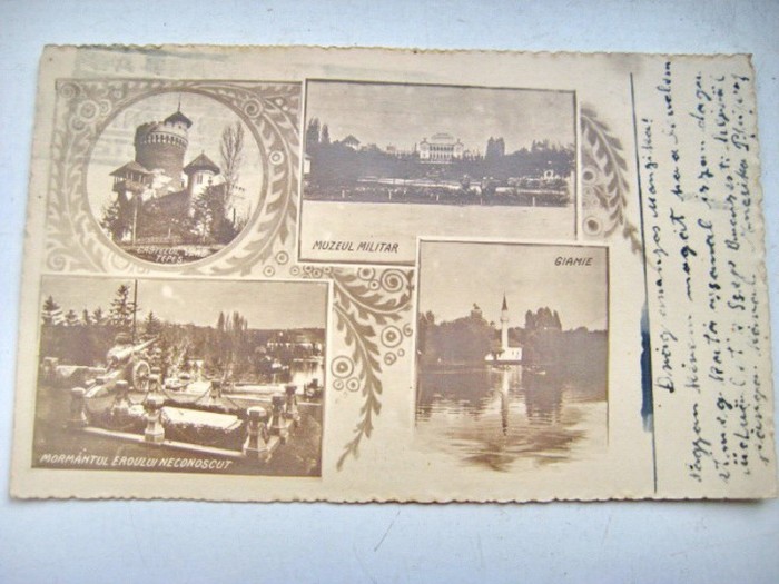 A610-I- Carta postala veche Bucuresti ipostaze: Giamie, Castel Vlad Tepes.