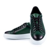 Sneakers barbati verde din piele SK19