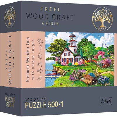 Puzzle Trefl Din Lemn 500+1 Piese Portul In Timpul Verii foto