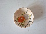 Bol mic ceramic vintage japonez, pictat manual, 7cm x 3cm