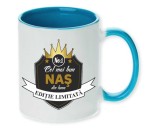 Cana maner albastru personalizata &quot;Cel mai bun Nas&quot;, INOVATIX&reg;. 330ml, Oem
