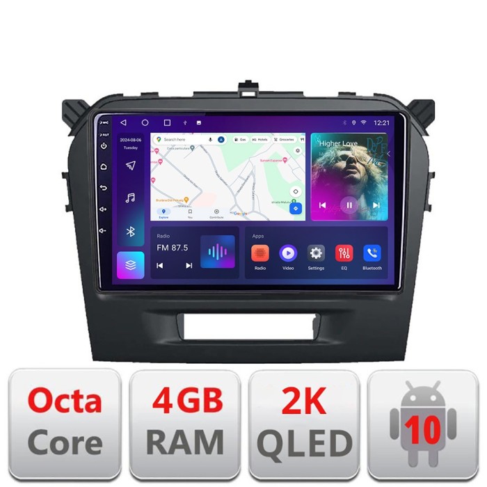 Navigatie Suzuki Grand Vitara 2016- C-2265 Android Octa Core Ecran 2K QLED GPS 4G 4+32GB 360 KIT-2265+EDT-E409-2K CarStore Technology
