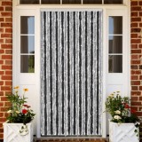 VidaXL Perdea pentru insecte, gri și negru, 90x220 cm, chenille