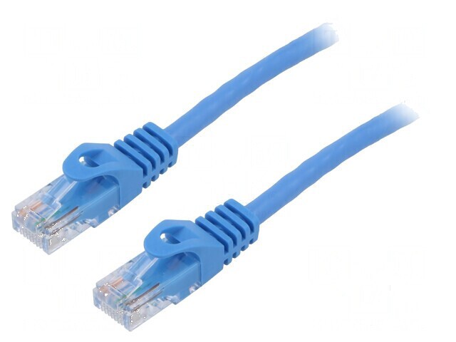Cablu patch U/UTP 6 litat CCA PVC albastru 15m 26AWG Fire: 8