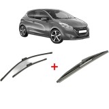 Cumpara ieftin Set 3 stergatoare PEUGEOT 208 I (CA_, CC_) 2012-2019, pentru parbriz si luneta, Bosch Twin