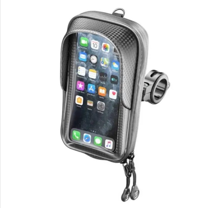 Suport telefon Interphone model Master Pro - carcasa universala cu fermoar - montaj pe ghidon - waterproof - diagonala maxima: 6.7 inch