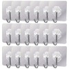 Set 50 carlige adezive transparente, rezistente, multifunctionale, plastic, metal