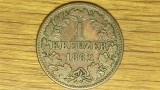 Moneda 1 Kreuzer 1859, Ducatul Nassau, Adolf, Germania, KM#74, Rară, Stare Foarte Bună