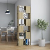 VidaXL Bibliotecă/Separator cameră, stejar sonoma, 60x24x186 cm, PAL