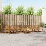 vidaXL Set de canapele de exterior 8 pcs natural Lemn Solid de Acacia 3367347
