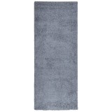 Cumpara ieftin Covor pufos &quot;PAMPLONA&quot; cu fire inalte albastru modern 80x200 cm