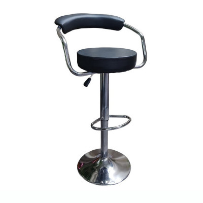 Scaun bar, salon, coafor, reglabil pe inaltime, hidraulic, 51lx82-105h cm, negru foto