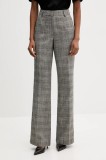 Silvian Heach pantaloni CARILLO culoarea gri, drept, high waist, GPA25350PA