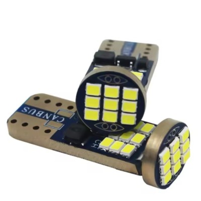 Bec LED T10 W5W BZRSH, 27 LED SMD, 12V, 2 bucati, pentru pozitie, plafoniera, portbagaj, semnalizare, lumini oglinda, lumini ambientale, lumina alba 6 foto