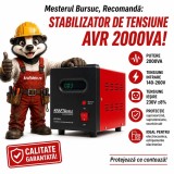 Cumpara ieftin Stabilizator de tensiune AVR 2000VA 230V XD1933 pentru protecția echipamentelor electrice și electrocasnicelor