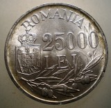 R.130 ROMANIA MIHAI I 25000 LEI 1946 XF/AUNC EROARE RARA 3