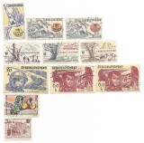 Cehoslovacia - Marci diverse (11 buc.), 1964 - valori obliterate