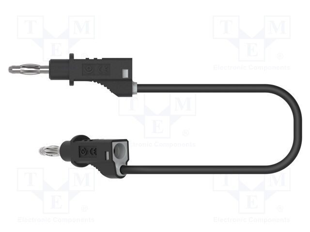 Cablu de măsurare ELECTRO-PJP 60VDC 30VAC 12A cu soclu axial 4mm negru
