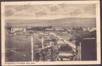 3943 - PASCANI, Iasi, Railway Station view, Romania - old postcard - unused foto