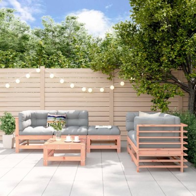 vidaXL Set mobilier relaxare grădină, 6 piese, lemn masiv Douglas 3186205 foto