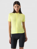 Tricou de ciclism cu fermoar pentru femei - galben, 4F Sportswear