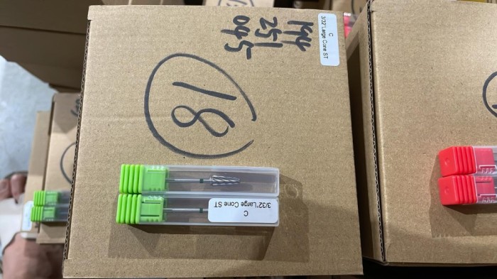 Capăt de freză din carbură, con, br&acirc;u verde, C 3/32 Large Cone ST (&icirc;ngust)