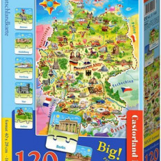 Puzzle educativ 120 piese Deutschlandkarte