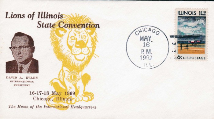 Plic LIONS CLUB,Chicago, Illinois, Arizona, 16-18 Mai 1969