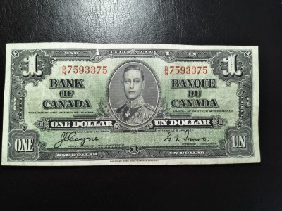 CANADA 1 DOLAR 1937 foto