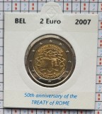 Belgia 2 euro 2007 UNC - Treaty of Rome - km 247 - cartonas personalizat D36301, Europa