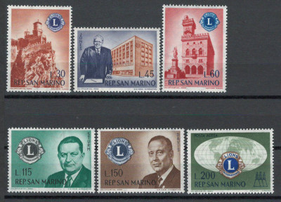 San Marino 1960 Mi 659/64 - Lions Club foto