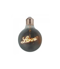 Bec LED G125 E27 5W 70lm cu filament 2200K alb cald model LOVE V-TAC