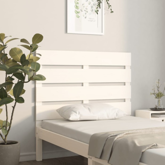Gossi tablie de pat, alb, 75x3x80 cm, lemn masiv de pin