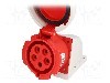 Conector alimentare AC, IEC 60309, IP67, 32A, 400V AC, 5 pini, PCE - 1252-6