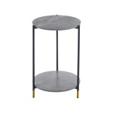 Cumpara ieftin Masuta MDF metal gri negru Gajar 42x42x61 cm