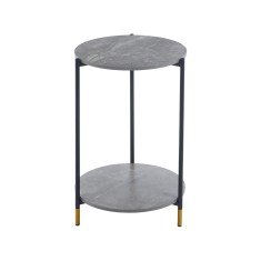 Masuta MDF metal gri negru Gajar 42x42x61 cm