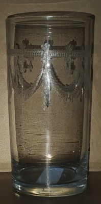 PAHAR DE APA DIN CRISTAL TIP BACARAT , FRANTA , cca . 1920 foto