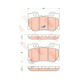 Placute frana TRW GDB3515, Spate