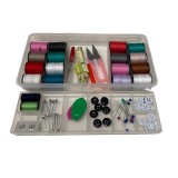 Set de cusut pentru croitori, 70 elemente, carcasa inclusa, multicolor
