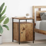 vidaXL Dulap de noapte 2 pcs Lemn vechi 40 x 42 x 60cm Lemn compozit 881807