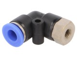 Racord Push-In 90&deg; M5 0,95-15bar PNEUMAT BLUELINE 168.005-6