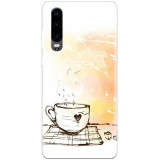 Husa silicon pentru Huawei P30, Coffe Love