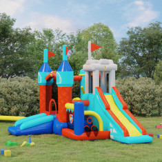 Happy Hop Castel gonflabil cu tobogan, 485x320x295 cm