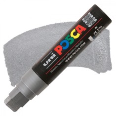 Marker UNI PC-17K Posca,15.0 mm,varf tesit,argintiu