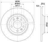 Disc frana AUDI A4 B5 Avant (8D5) (1994 - 2002) KRIEGER 0950004257