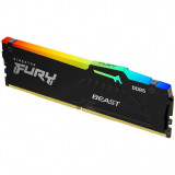 Memorie RAM DDR5, 8GB, 5200MHz, CL36, 1.35V, FURY Beast, RGB, Kingston